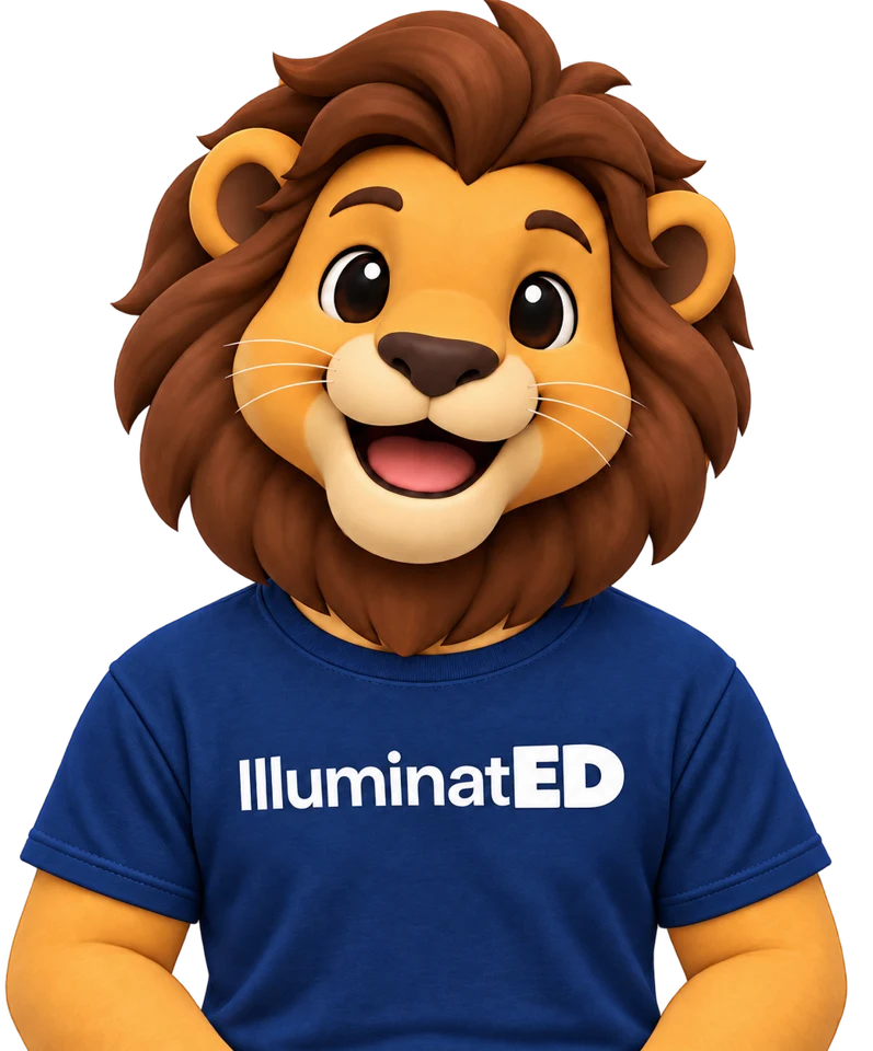 Tiggy the lion with a stopwatch