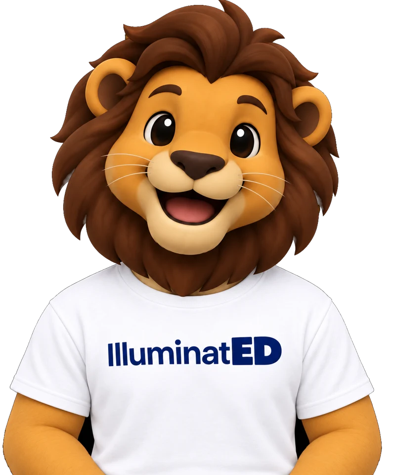 Tiggy the lion with a stopwatch