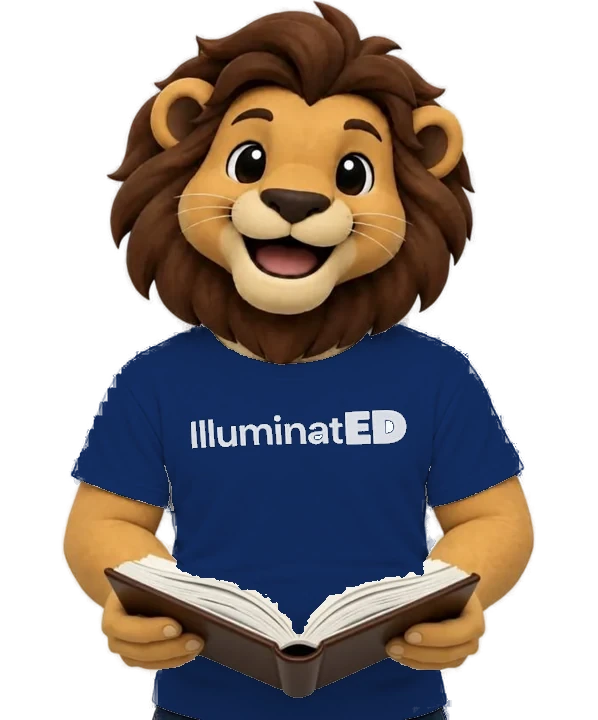 Tiggy the lion reading